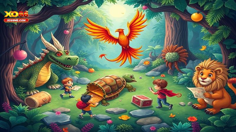 Kho Báu Tứ Linh Xo88 - Hành Trình Săn Hũ Trúng Thưởng Cao 2 Hướng dẫn chơi nổ hũ kho báu tứ linh Xo88 chi tiết