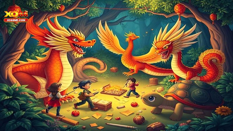 Kho Báu Tứ Linh Xo88 - Hành Trình Săn Hũ Trúng Thưởng Cao 3 Ưu điểm khi chơi nổ hũ kho báu tứ linh tại Xo88